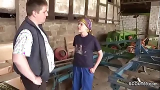 Papa Caught German Step-daughter together with Lose one's heart to her Outdoor